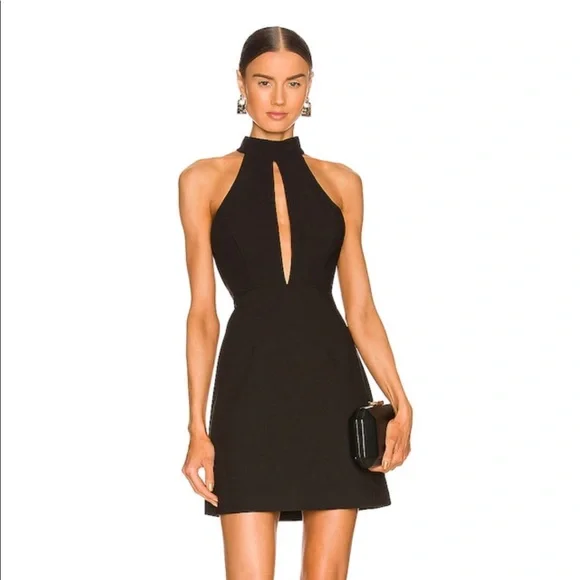 Bardot Halter Mini Dress LBD ✨ - Picture 1 of 3